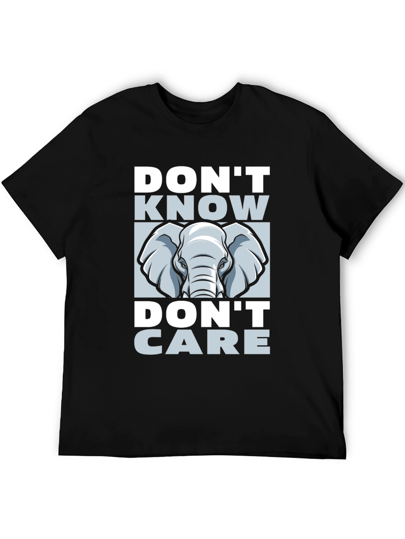 Dont Know Dont Care Elephant Graphic Tee