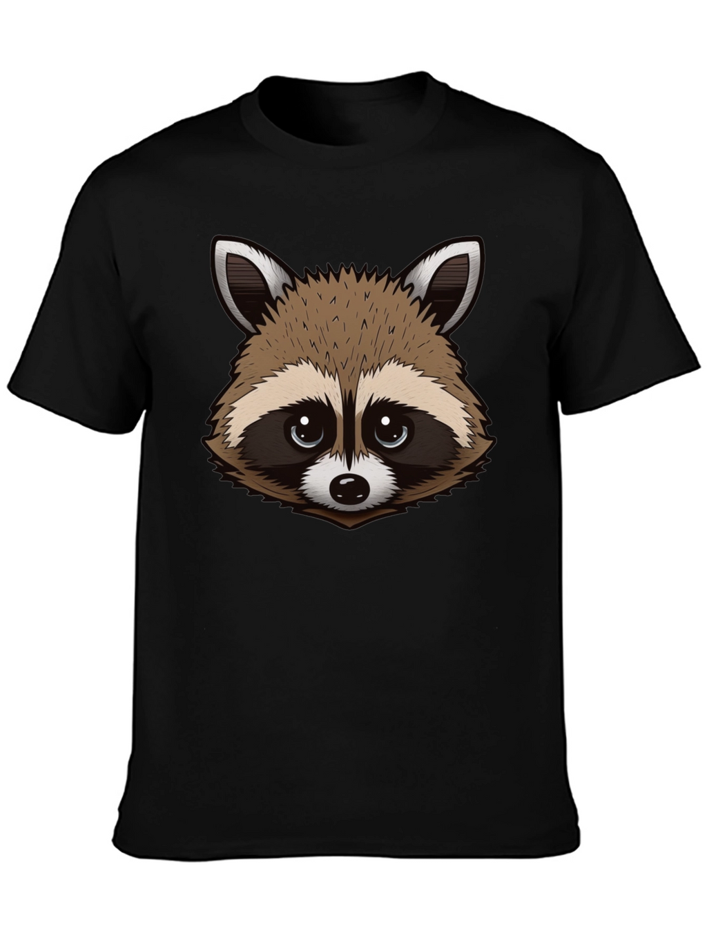 Raccoon Graphic Tee - Black Cotton