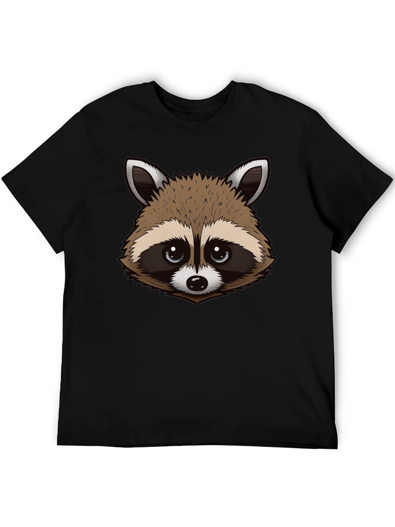 Raccoon Graphic Tee - Black Cotton