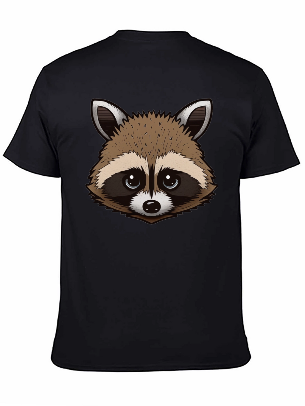 Raccoon Graphic Tee - Black Cotton