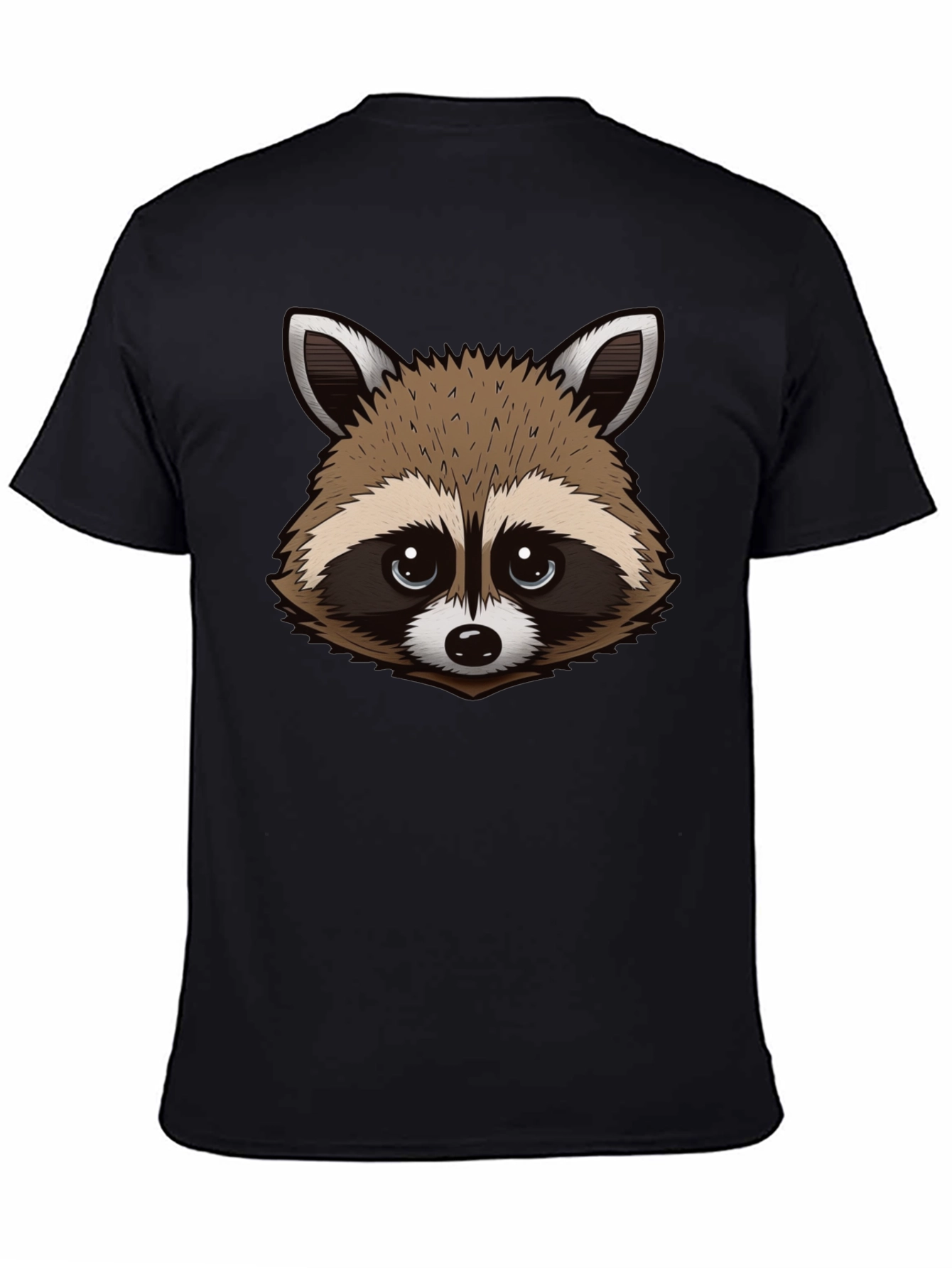 Raccoon Graphic Tee - Black Cotton