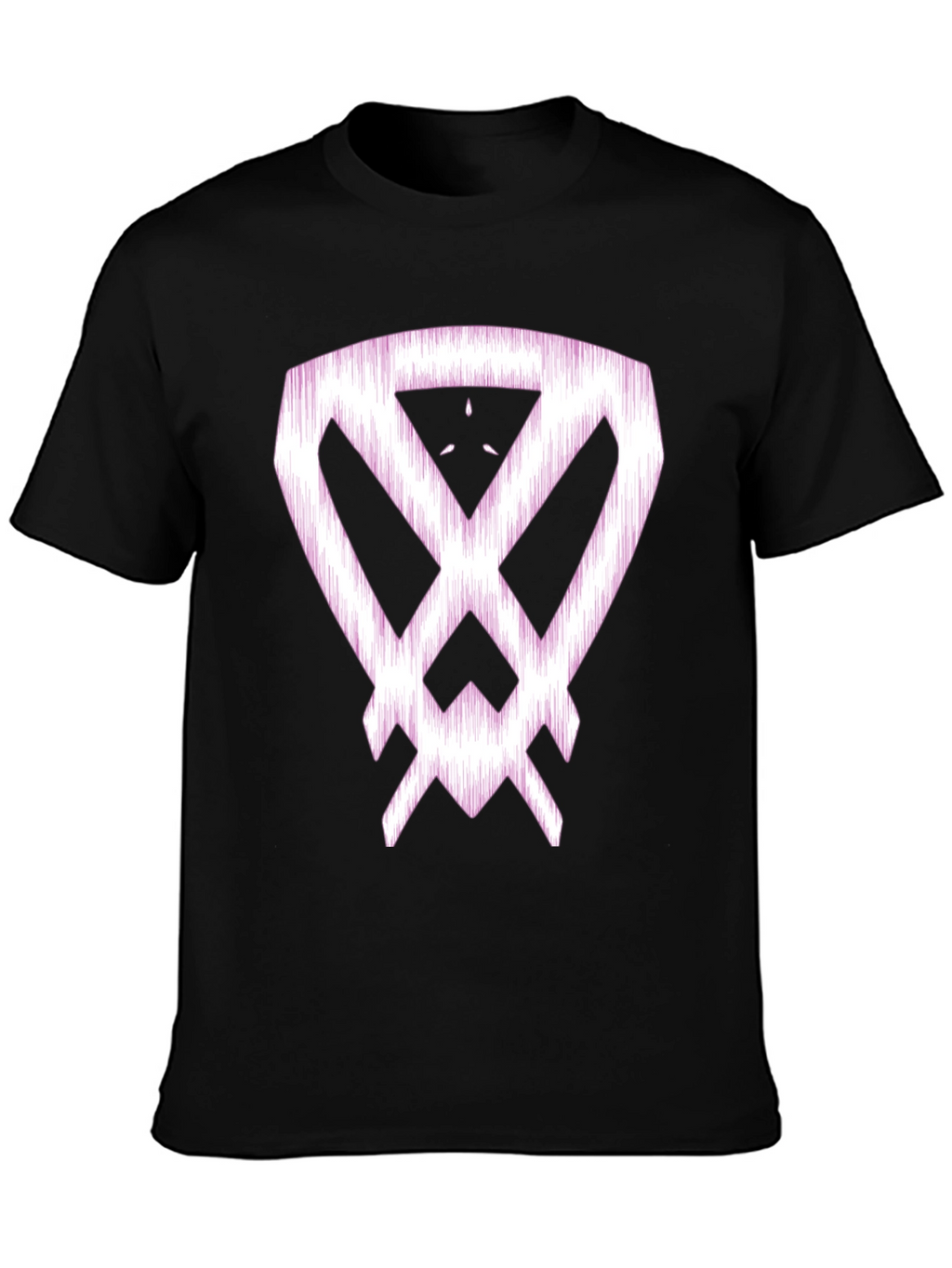 Abstract Graphic Print Black Cotton T-Shirt