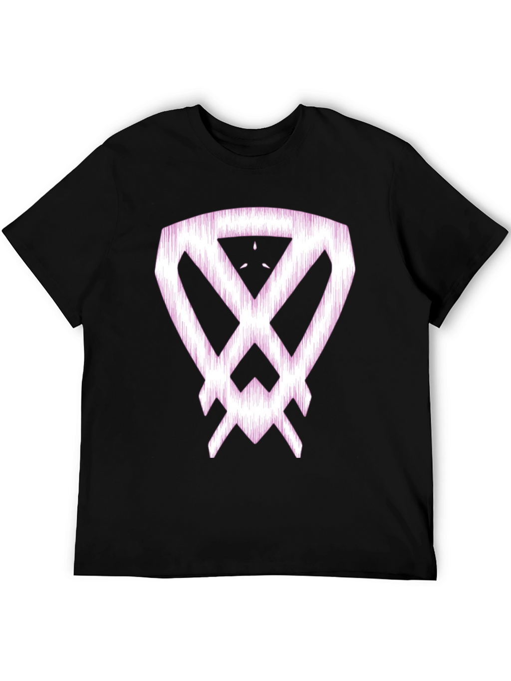 Abstract Graphic Print Black Cotton T-Shirt
