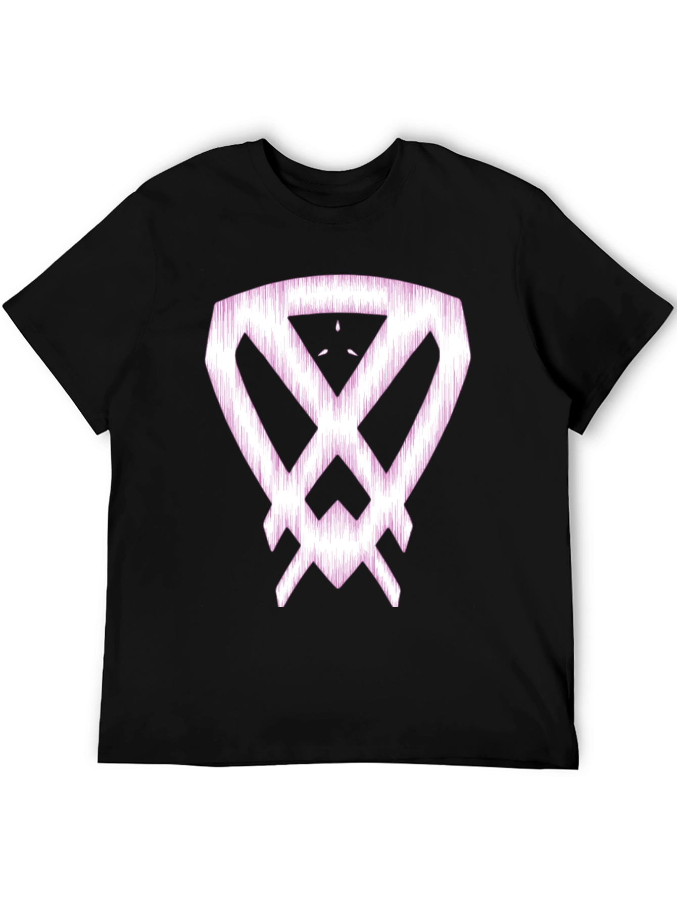 Abstract Graphic Print Black Cotton T-Shirt