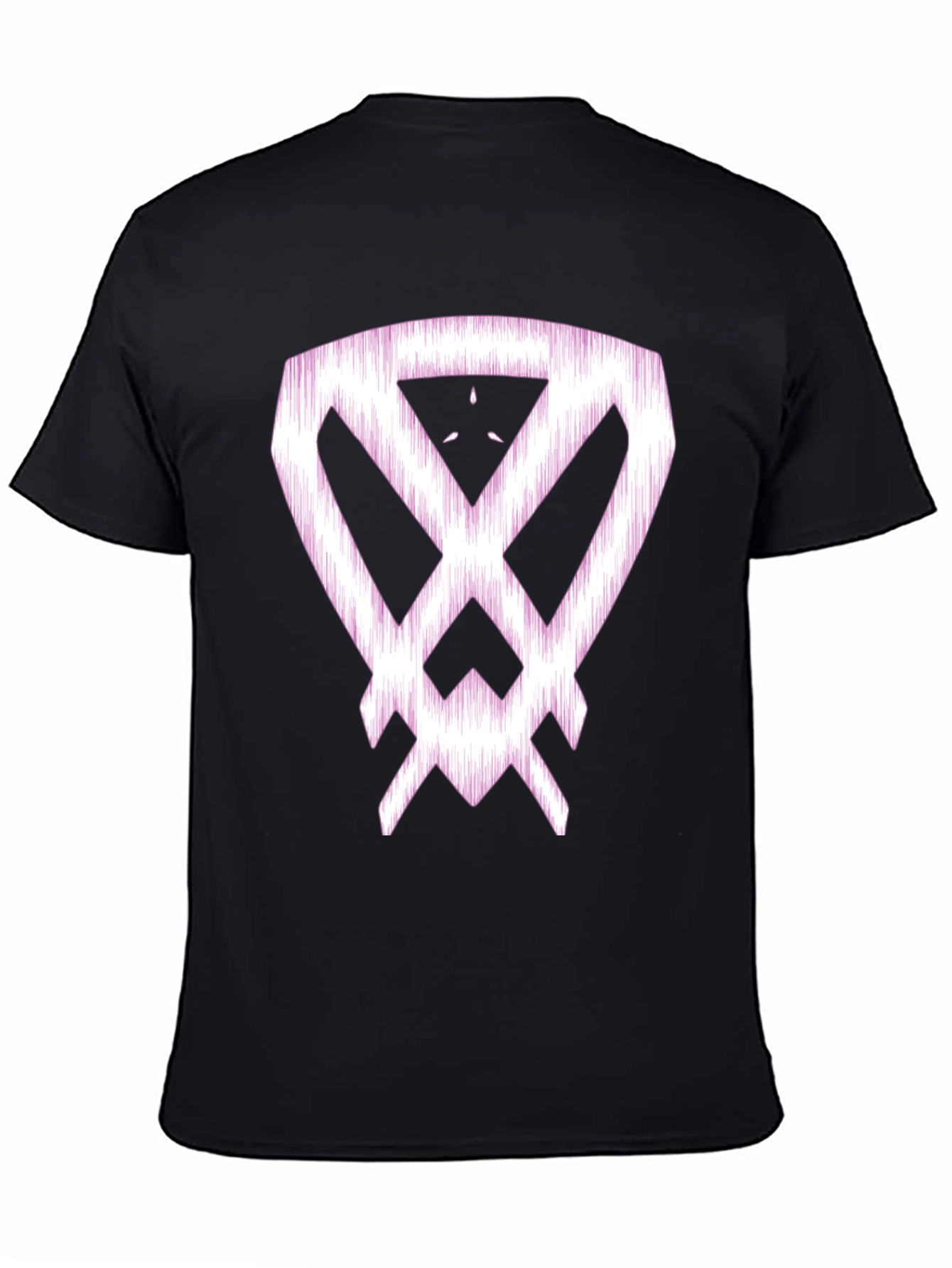 Abstract Graphic Print Black Cotton T-Shirt