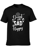 Donut Be Sad Be Happy Black T-Shirt