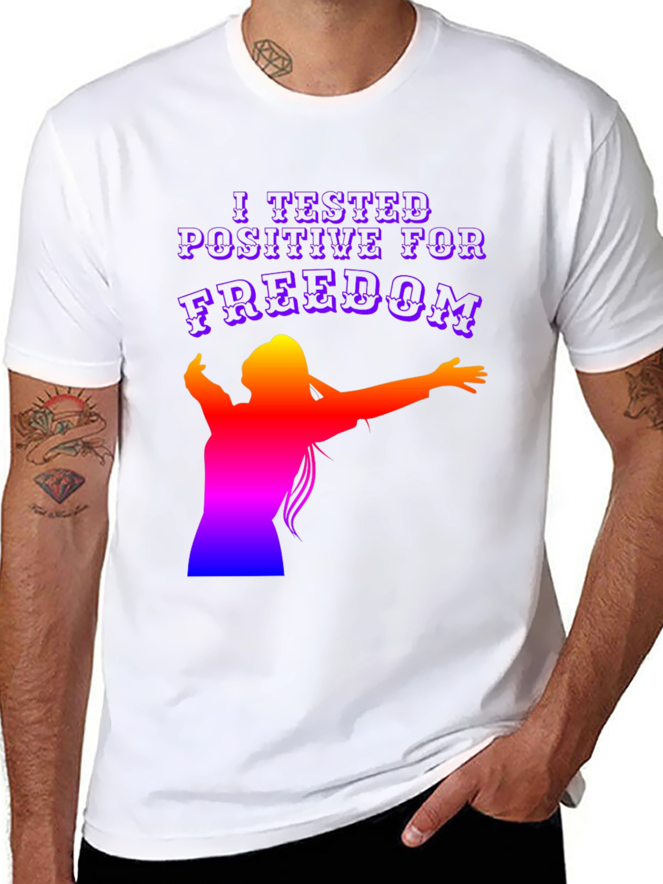 I Tested Positive for Freedom Graphic T-Shirt