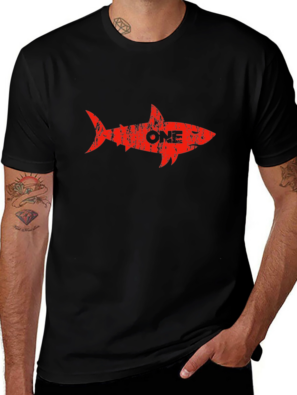 Red Shark ONE Black T-Shirt
