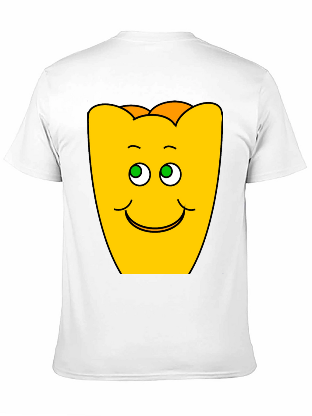 Funny Smiling Yellow Character Black T-Shirt