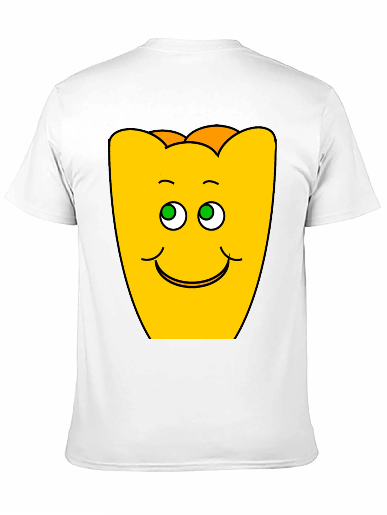 Funny Smiling Yellow Character Black T-Shirt