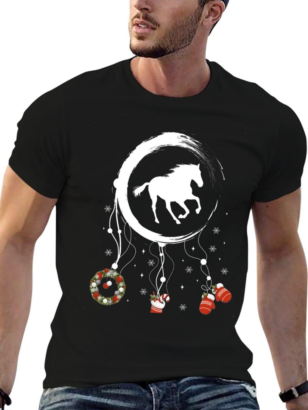 Horse Dreamcatcher Christmas T-Shirt