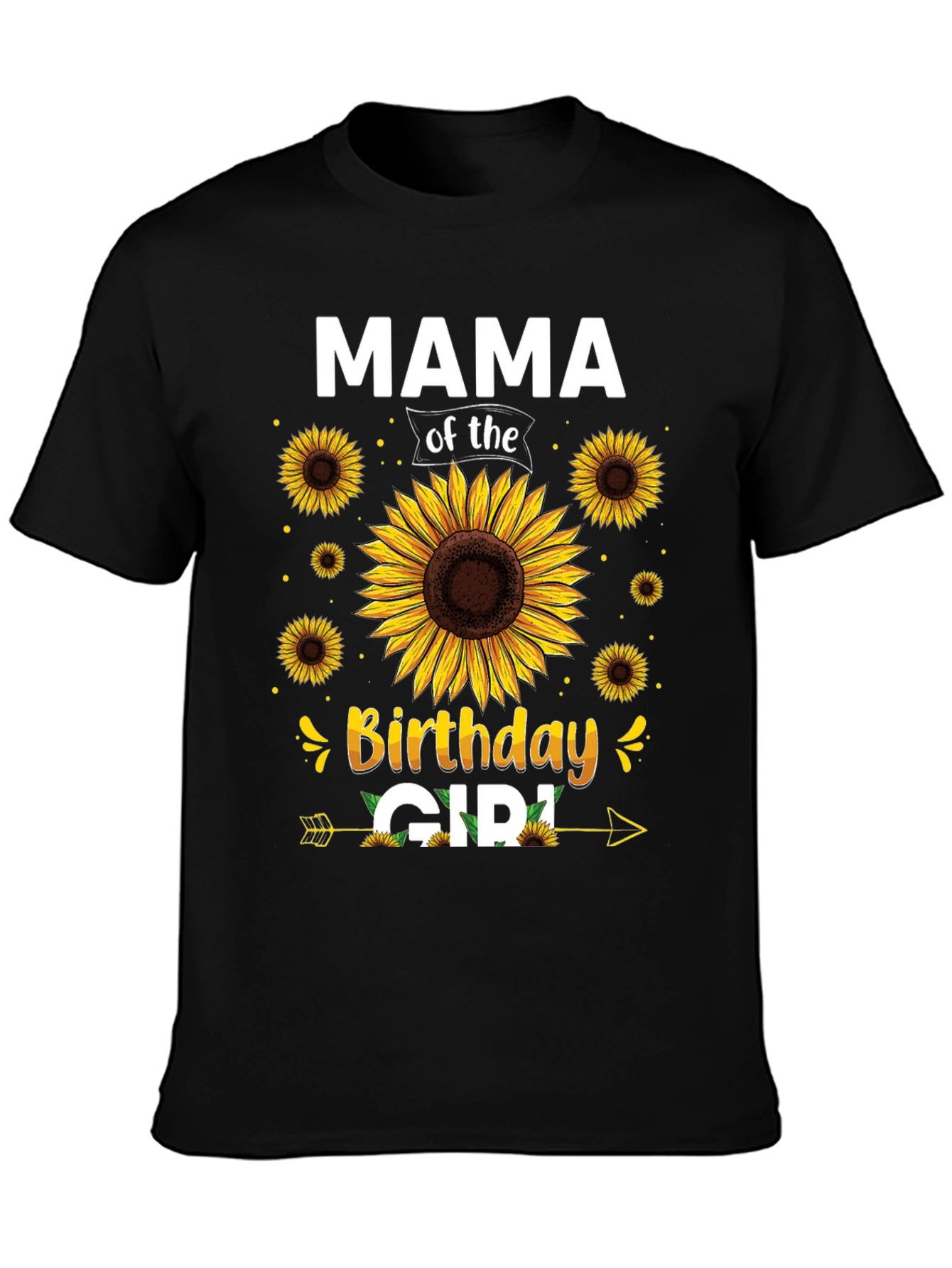 Mama of the Birthday Girl Sunflower Graphic Tee