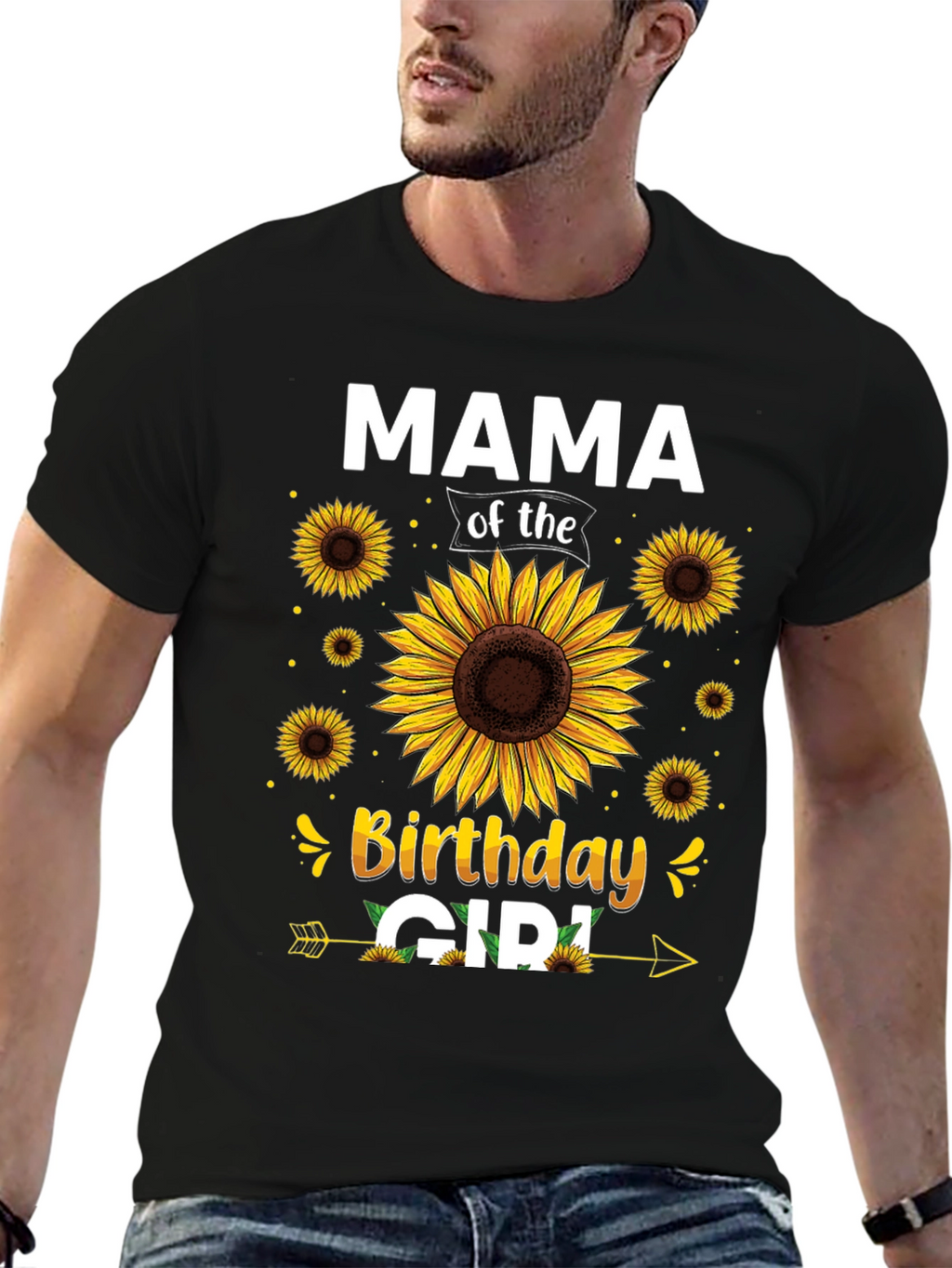 Mama of the Birthday Girl Sunflower Graphic Tee
