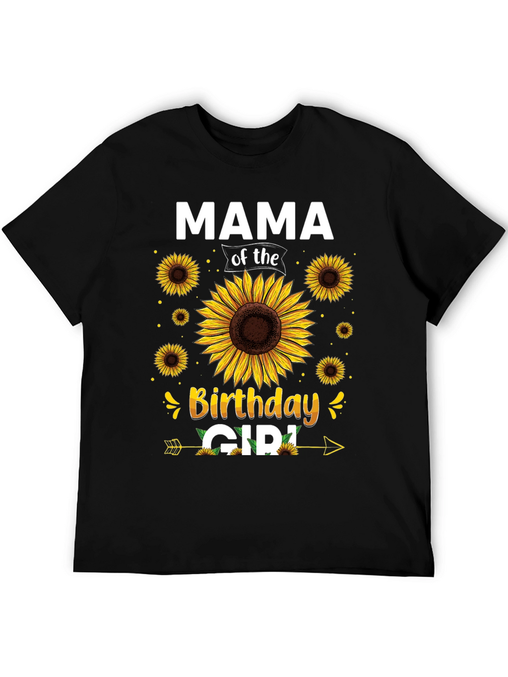 Mama of the Birthday Girl Sunflower Graphic Tee