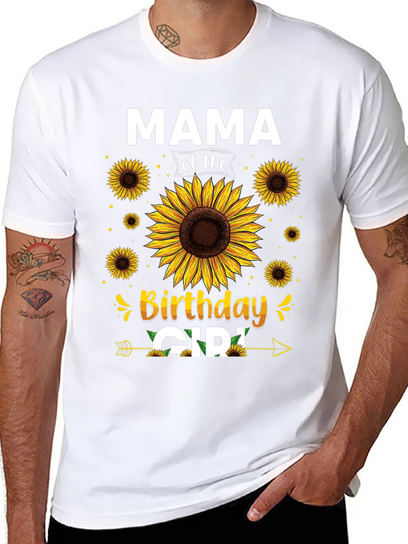Mama of the Birthday Girl Sunflower Graphic Tee