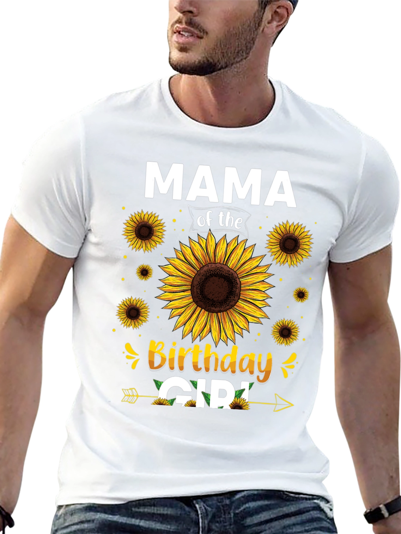 Mama of the Birthday Girl Sunflower Graphic Tee