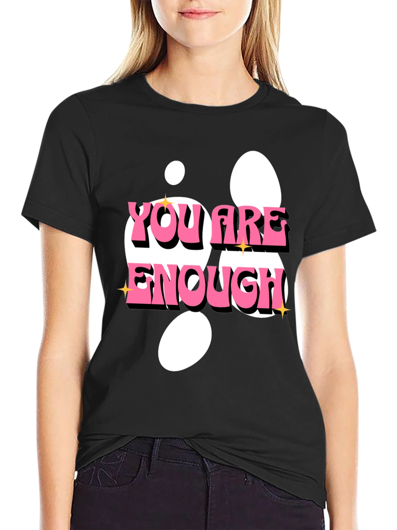 You Are Enough Graphic T-Shirt - Trendy Positive Message Tee
