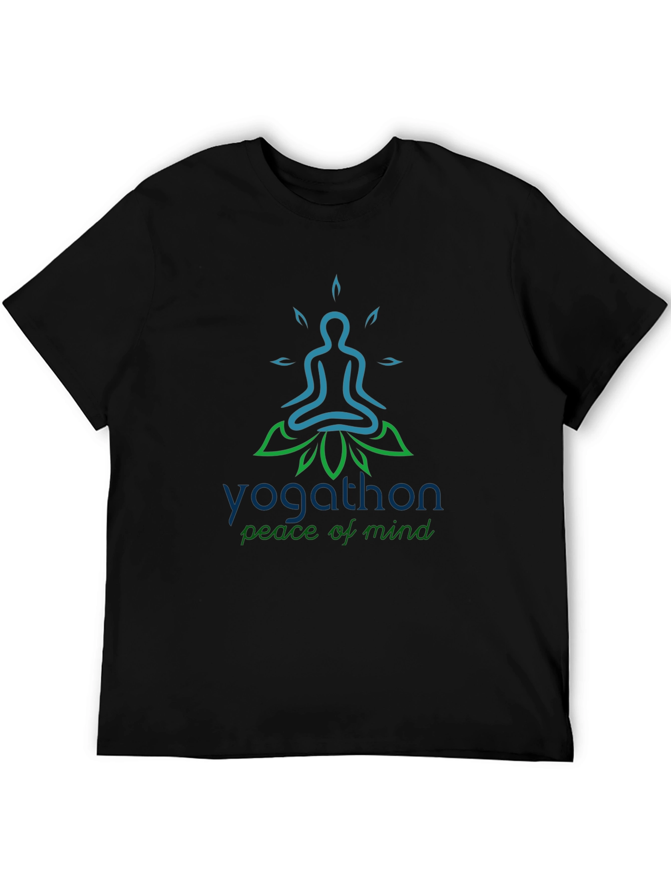 Yoga Peace T-Shirt - Yogathon Design - Black