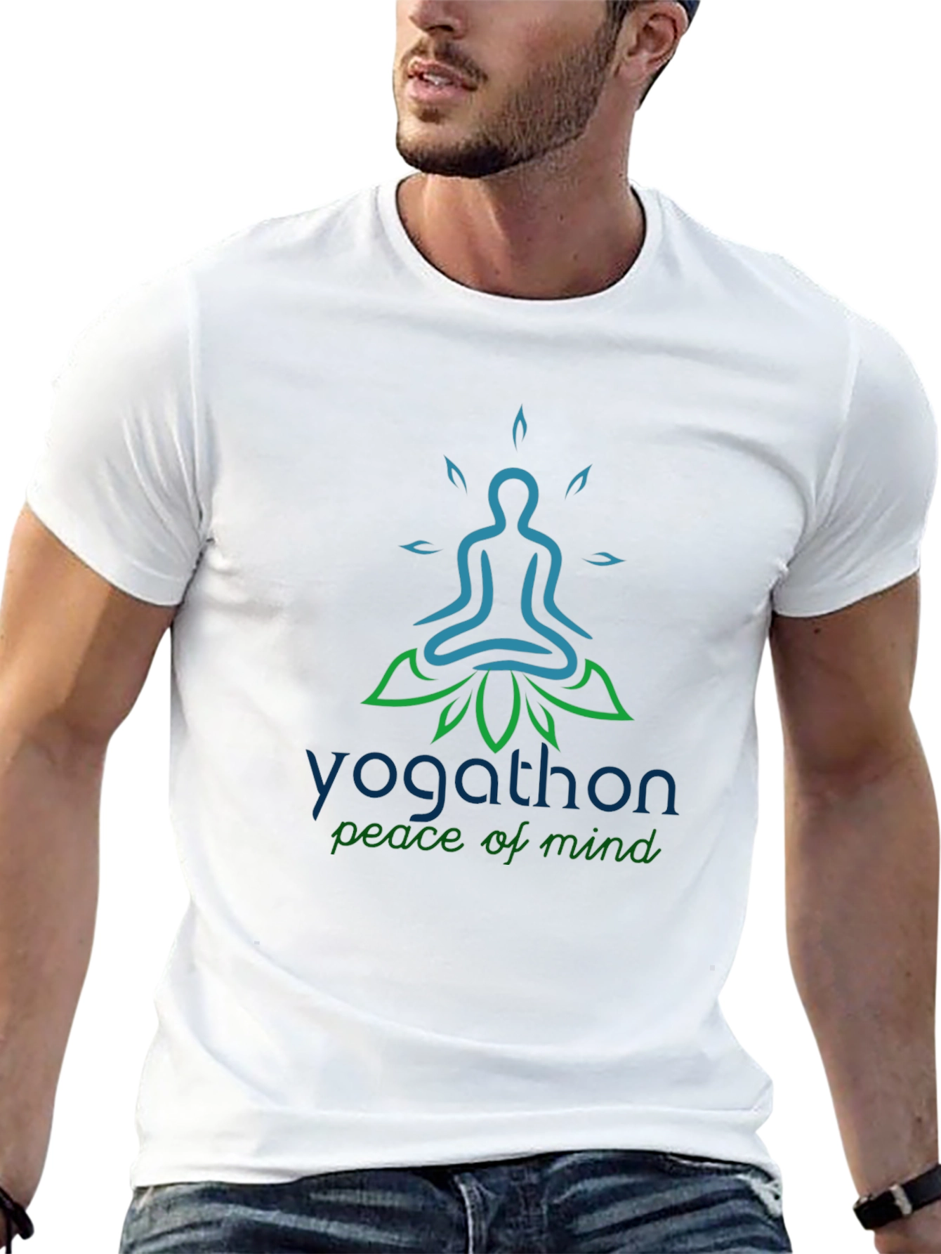 Yoga Peace T-Shirt - Yogathon Design - Black