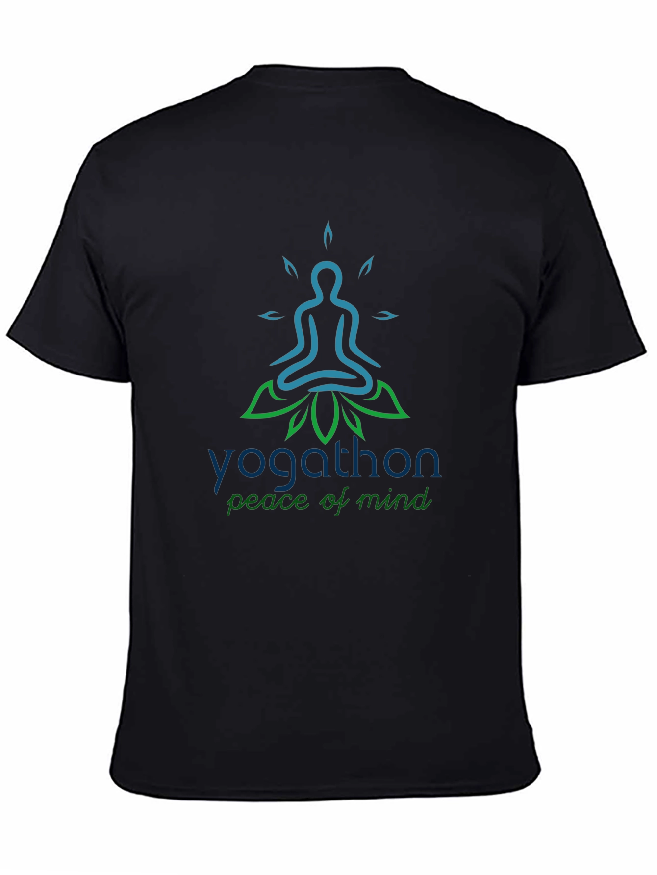 Yoga Peace T-Shirt - Yogathon Design - Black