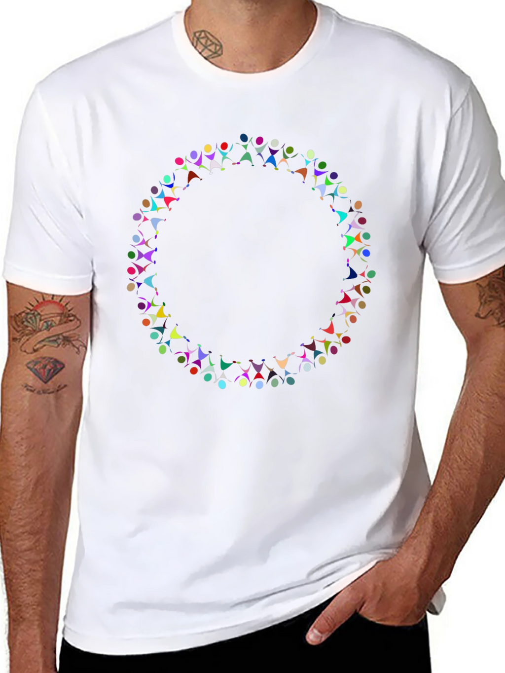 Diversity Circle Graphic Black T-Shirt
