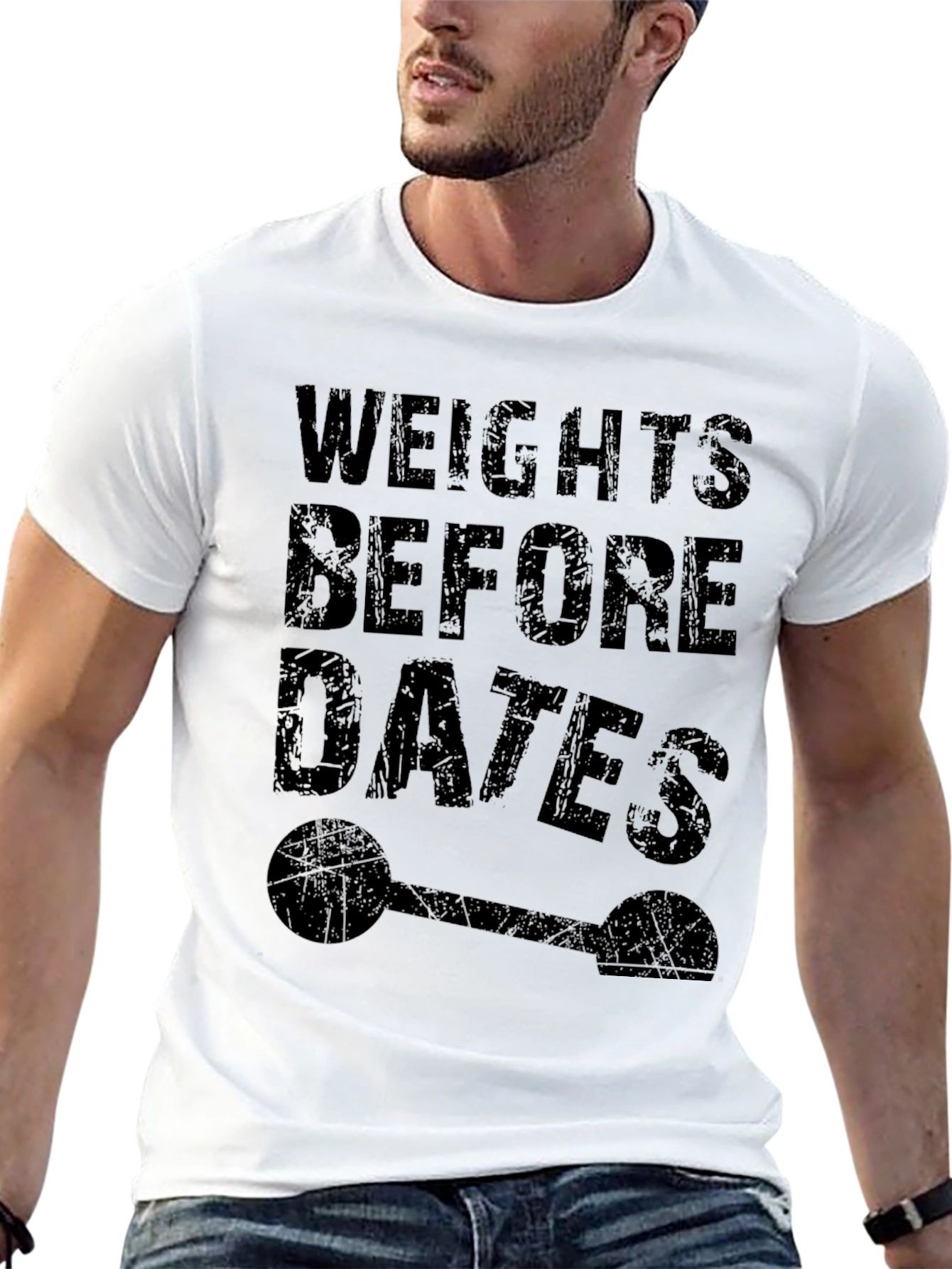 Weights Before Dates Funny Gym T-Shirt