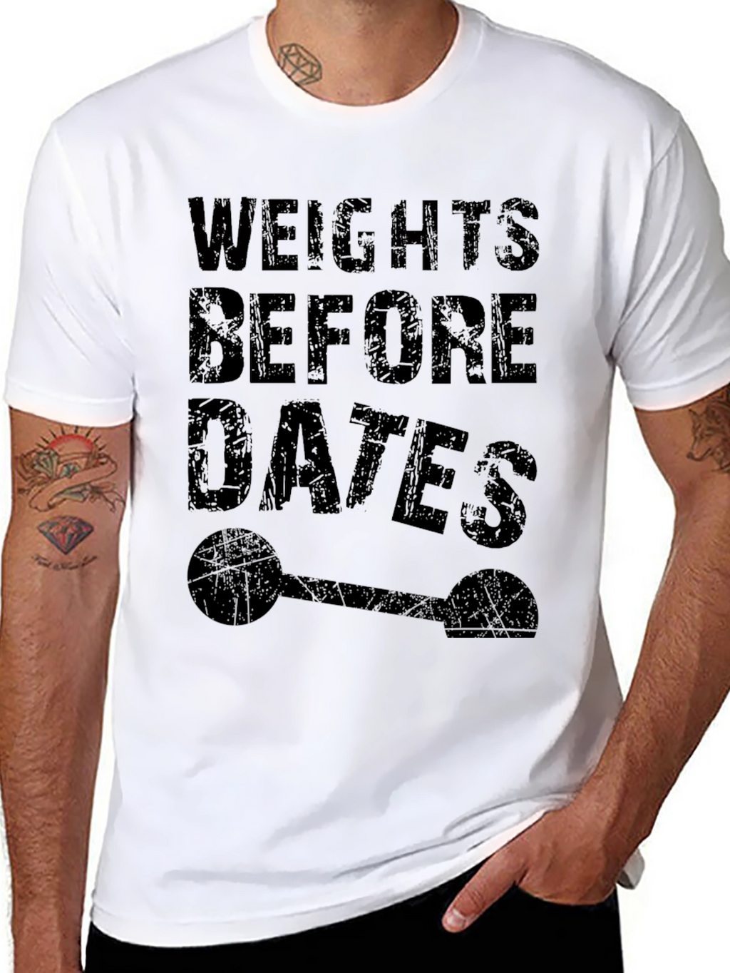 Weights Before Dates Funny Gym T-Shirt