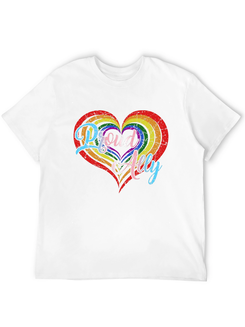 Proud Ally LGBTQ+ Heart T-Shirt