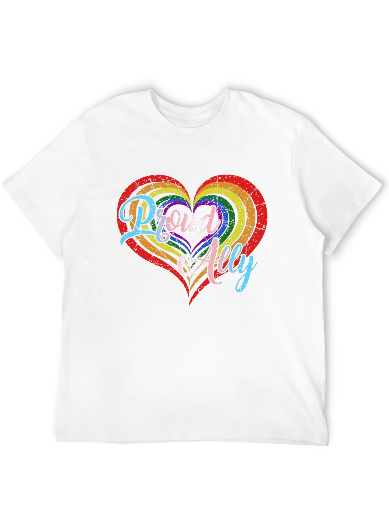 Proud Ally LGBTQ+ Heart T-Shirt