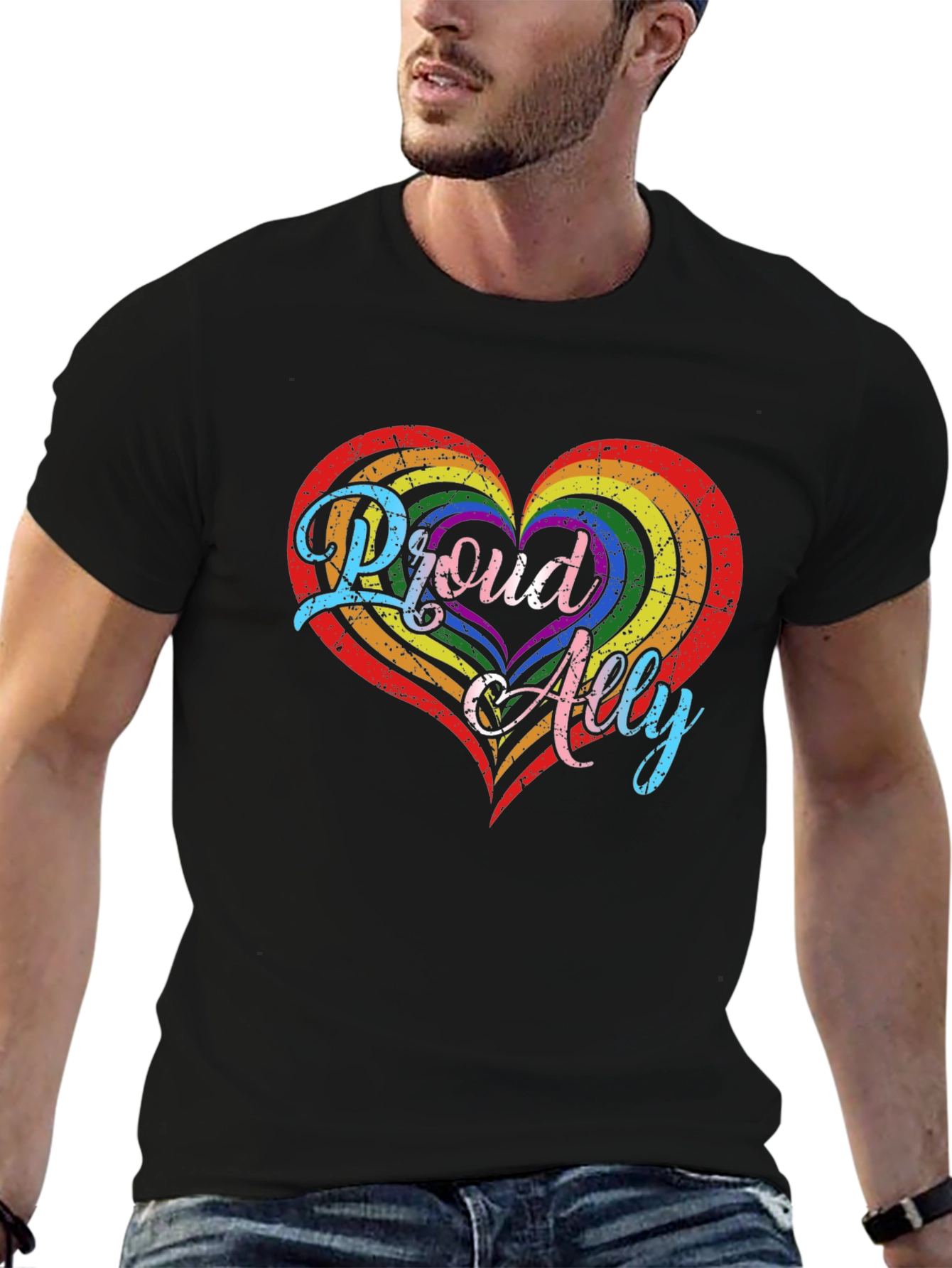 Proud Ally LGBTQ+ Heart T-Shirt