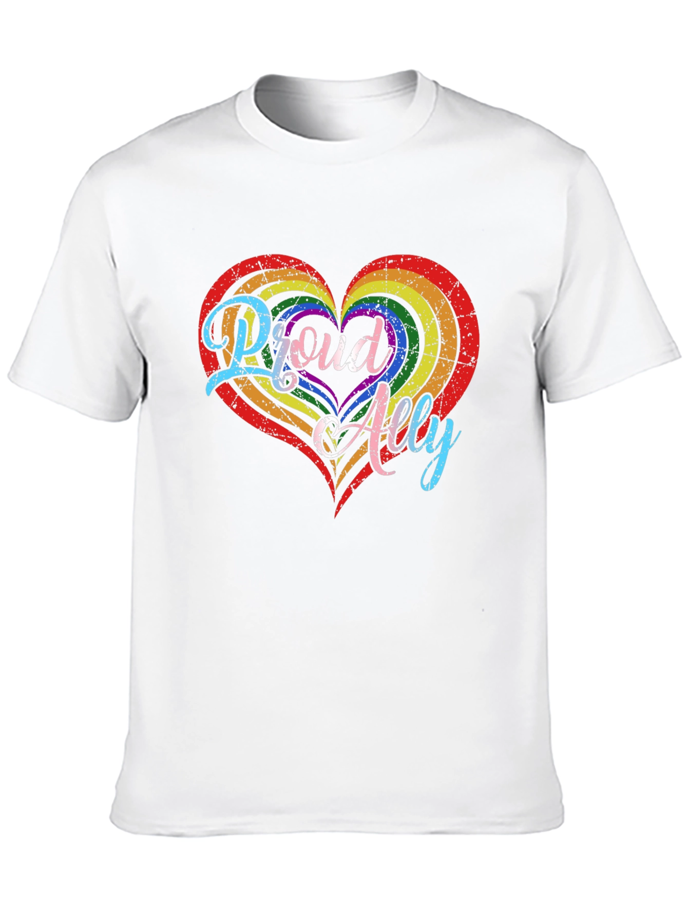 Proud Ally LGBTQ+ Heart T-Shirt