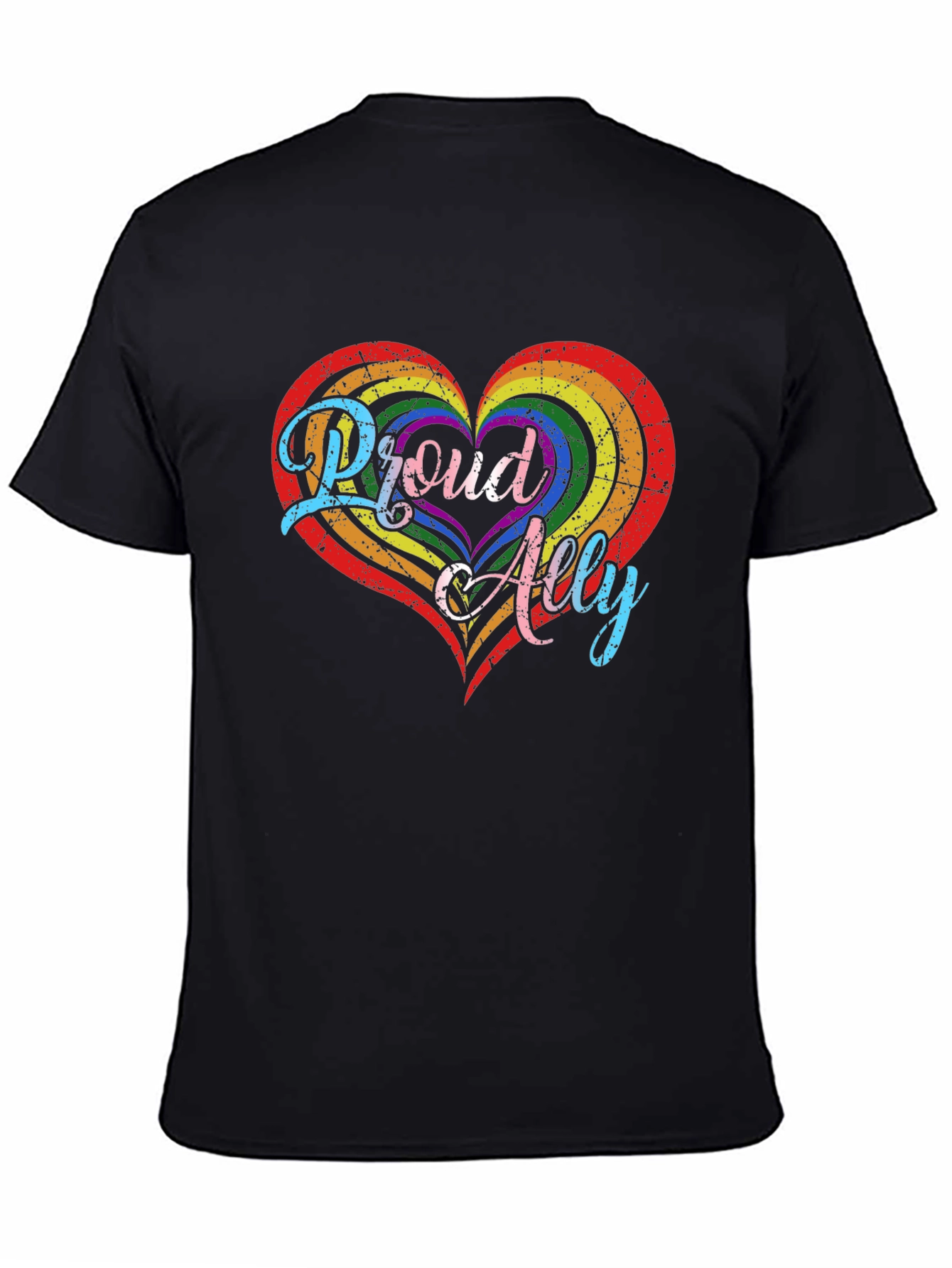 Proud Ally LGBTQ+ Heart T-Shirt