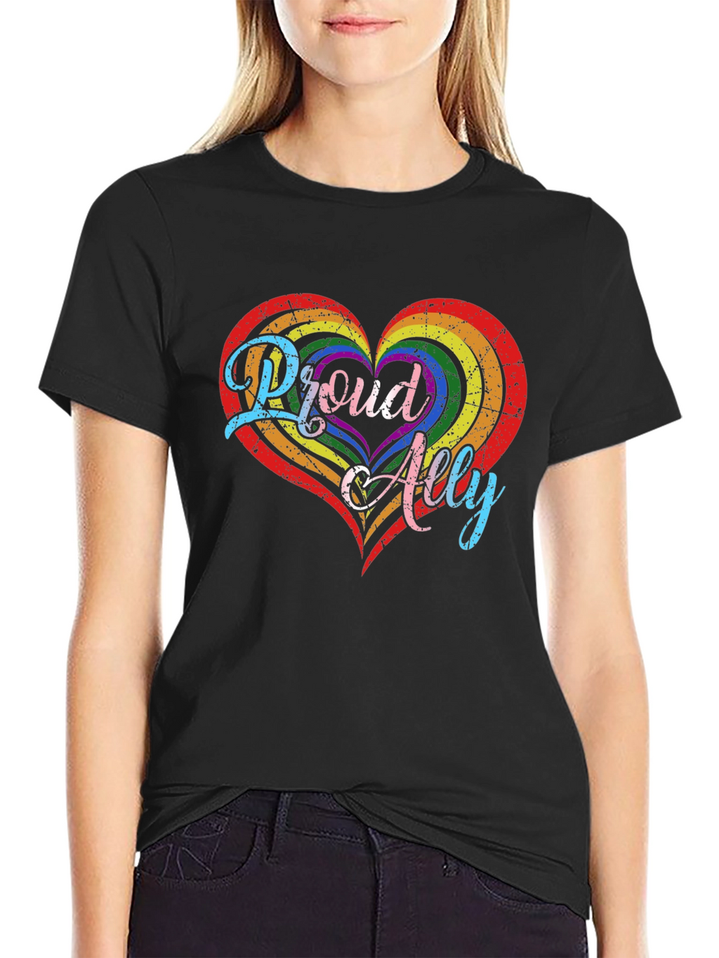 Proud Ally LGBTQ+ Heart T-Shirt