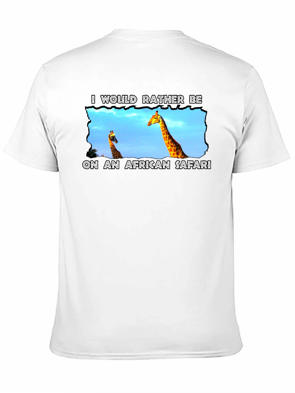 African Safari Giraffe Graphic T-Shirt