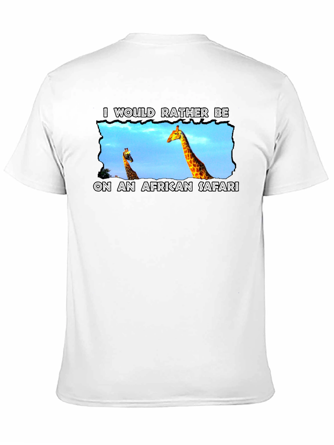 African Safari Giraffe Graphic T-Shirt
