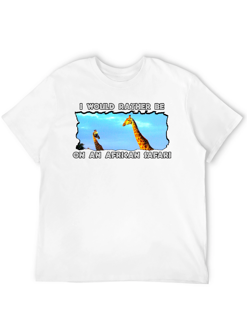 African Safari Giraffe Graphic T-Shirt