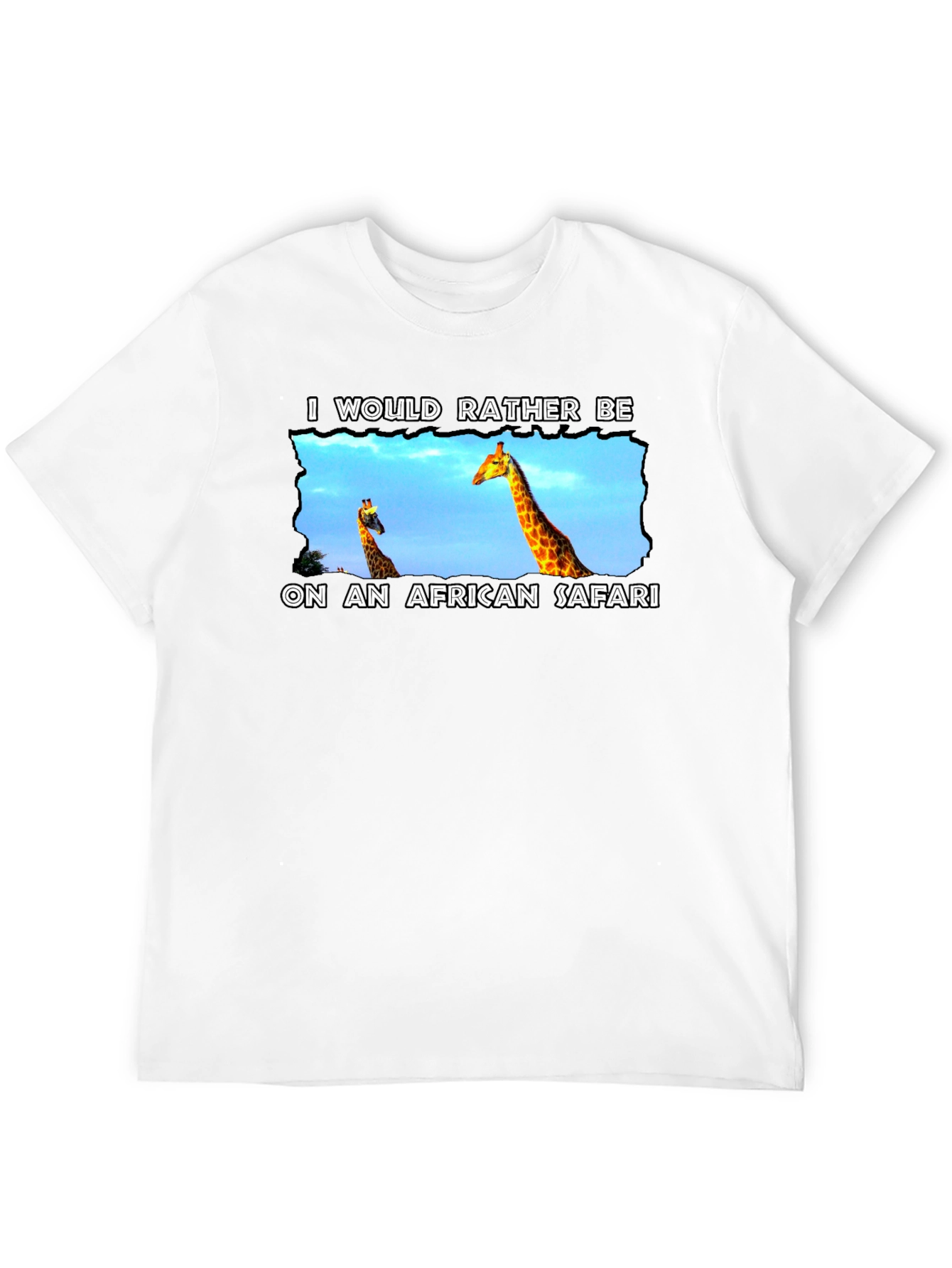 African Safari Giraffe Graphic T-Shirt