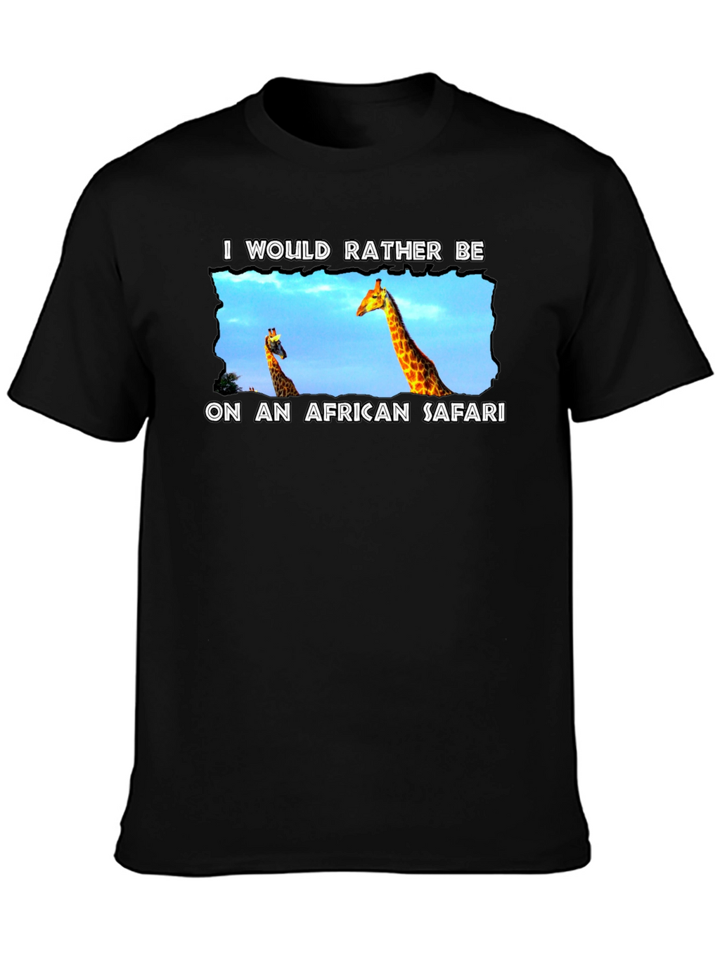 African Safari Giraffe Graphic T-Shirt
