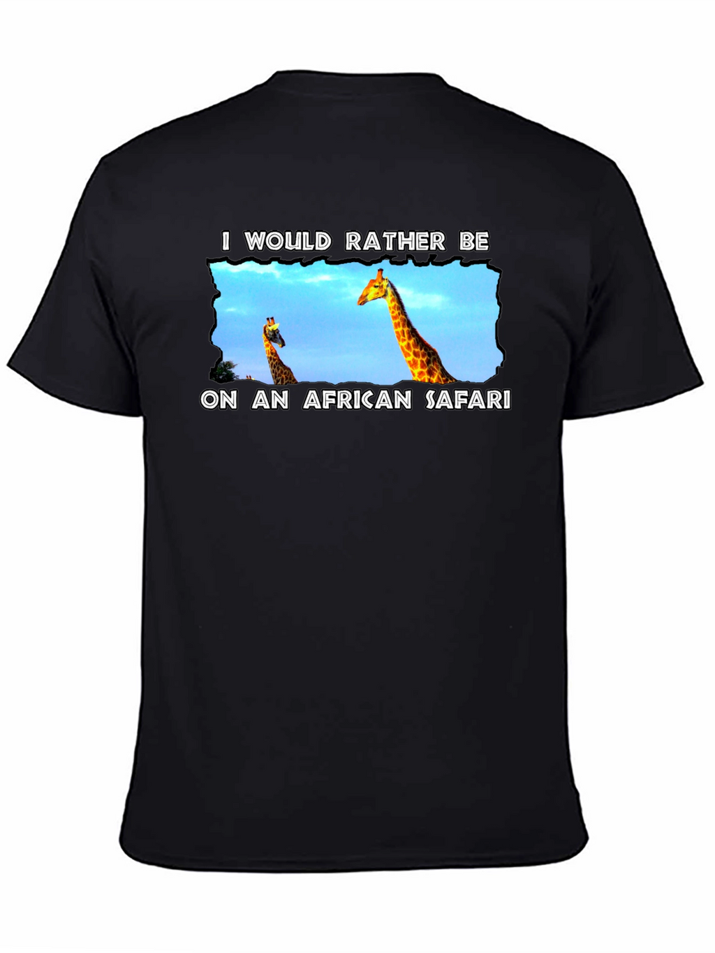African Safari Giraffe Graphic T-Shirt