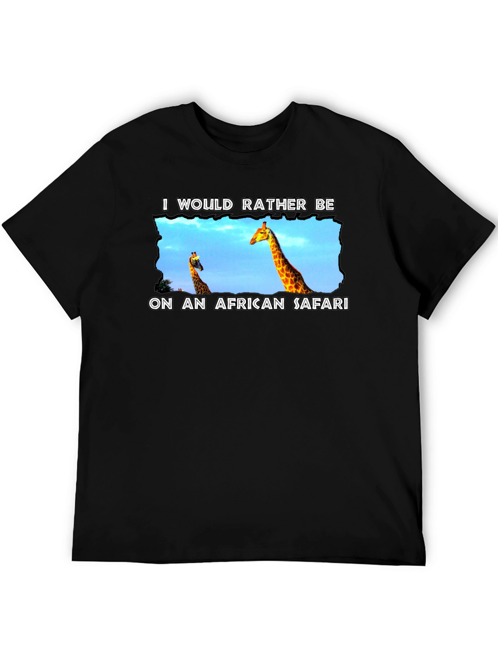 African Safari Giraffe Graphic T-Shirt