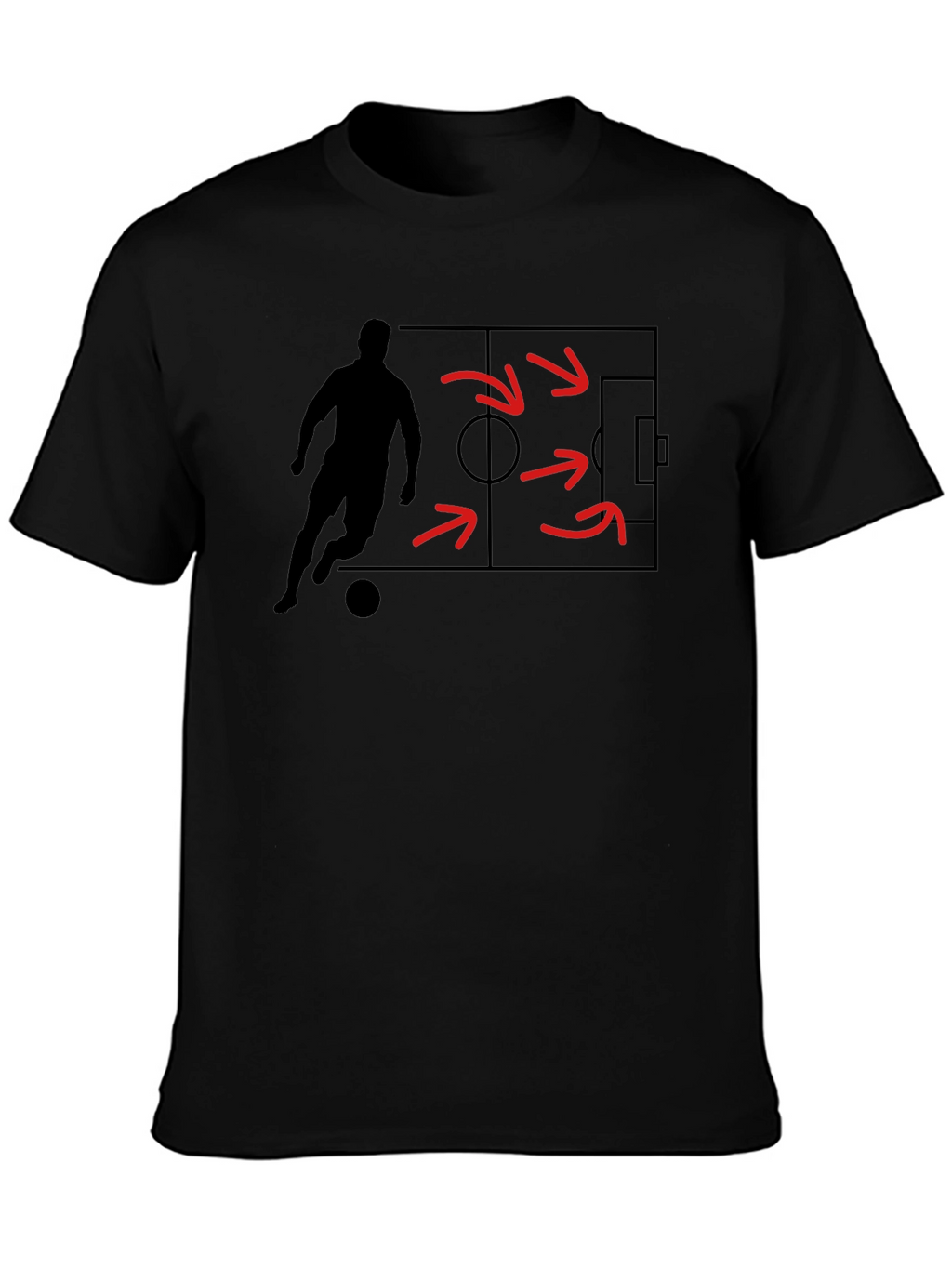 Soccer Strategy Graphic Tee - Black
