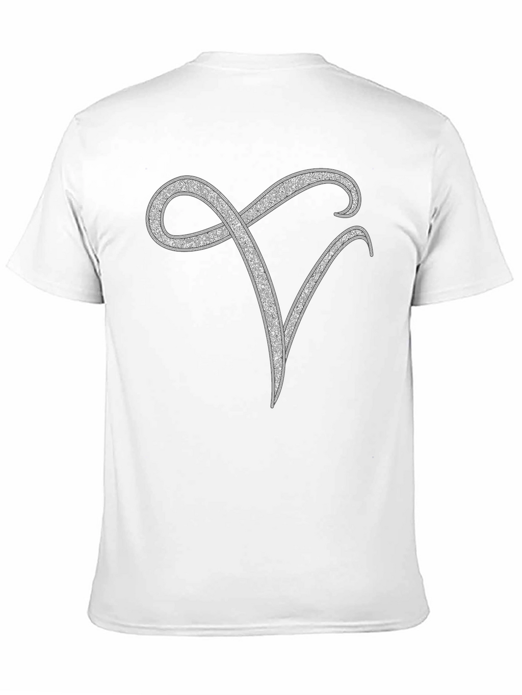 Elegant Monogram V Black T-Shirt