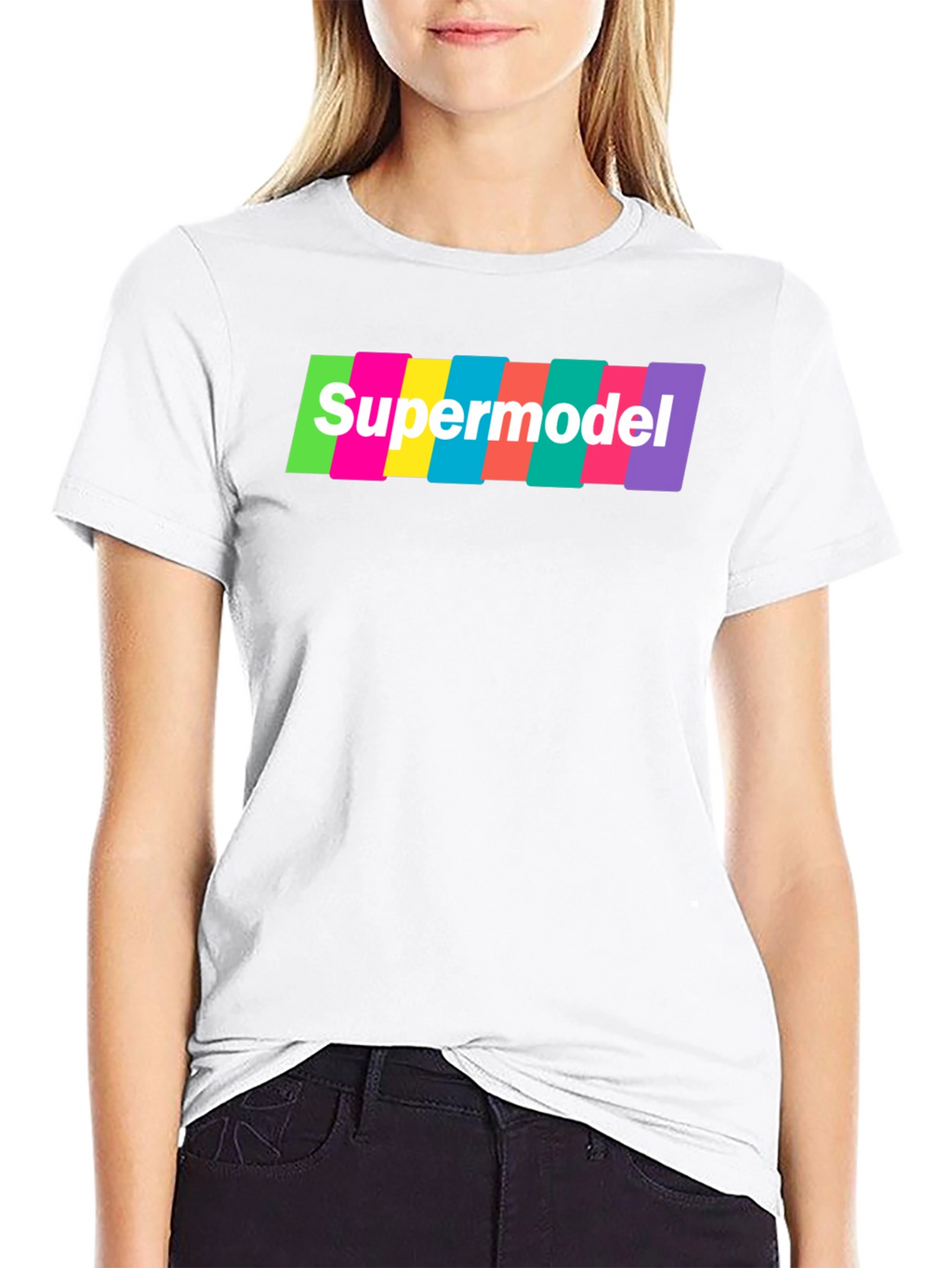 Supermodel Graphic T-Shirt - Retro Fashion Tee