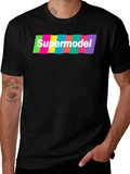 Supermodel Graphic T-Shirt - Retro Fashion Tee