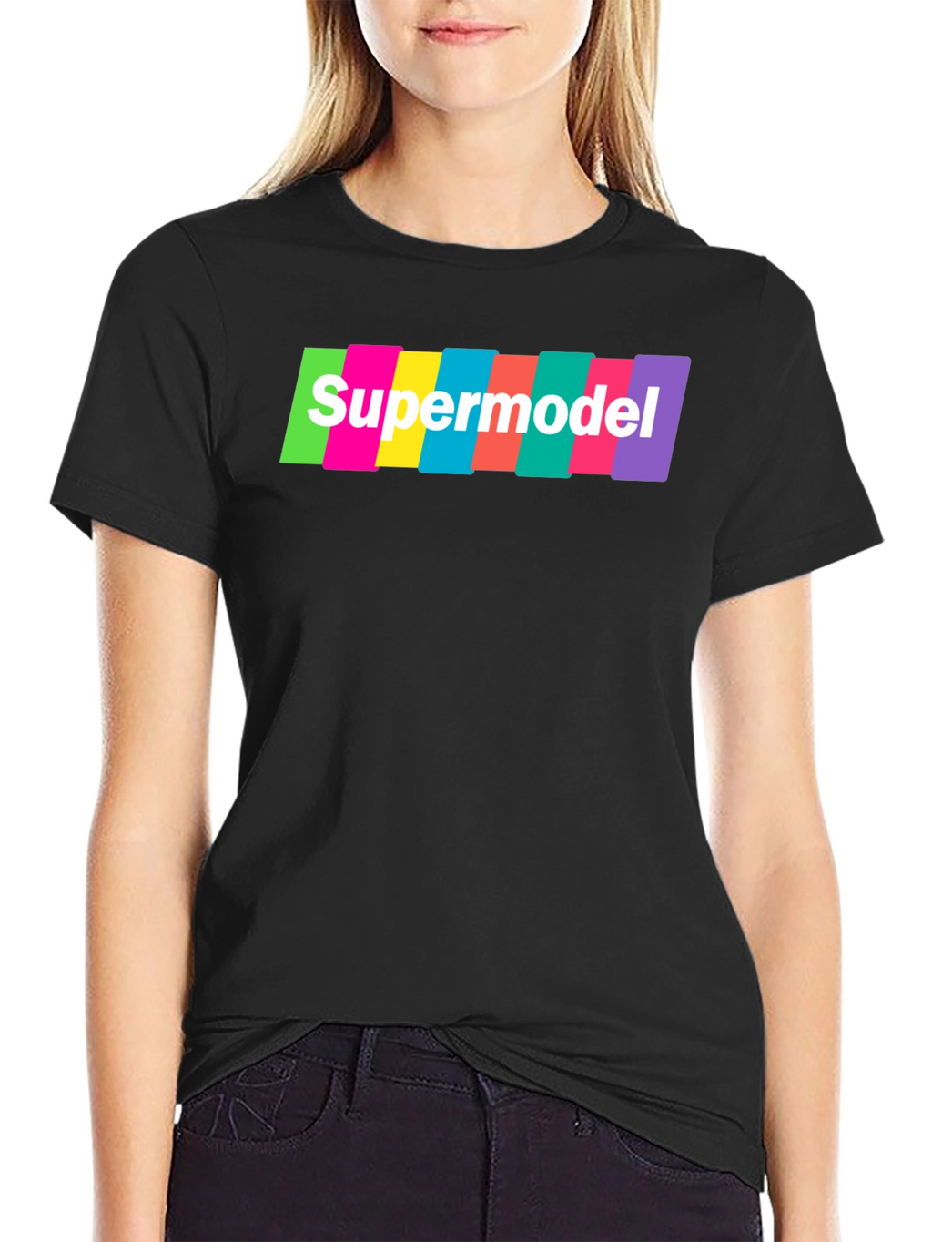 Supermodel Graphic T-Shirt - Retro Fashion Tee
