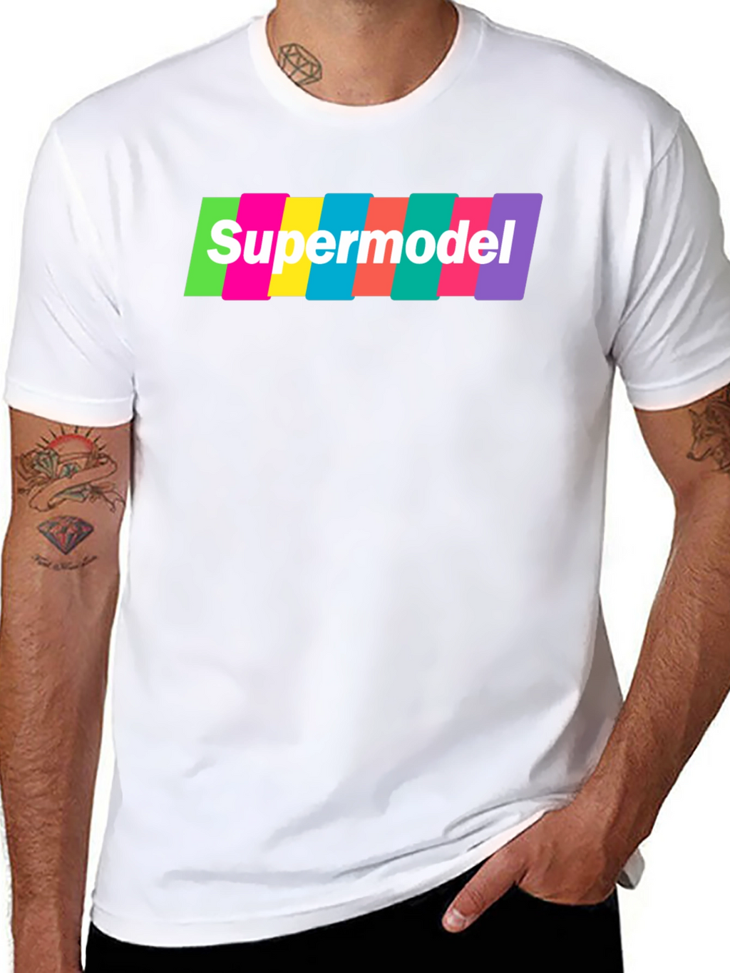 Supermodel Graphic T-Shirt - Retro Fashion Tee