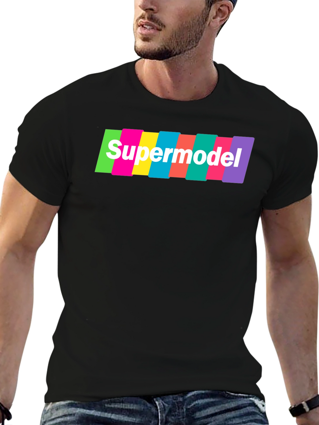 Supermodel Graphic T-Shirt - Retro Fashion Tee