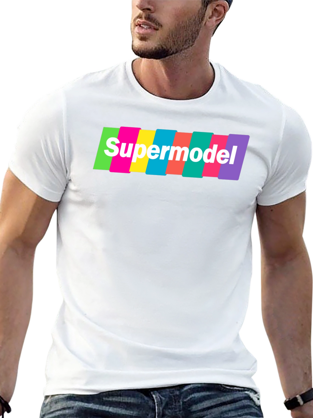 Supermodel Graphic T-Shirt - Retro Fashion Tee