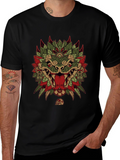 Aztec Serpent God Graphic Tee - Black