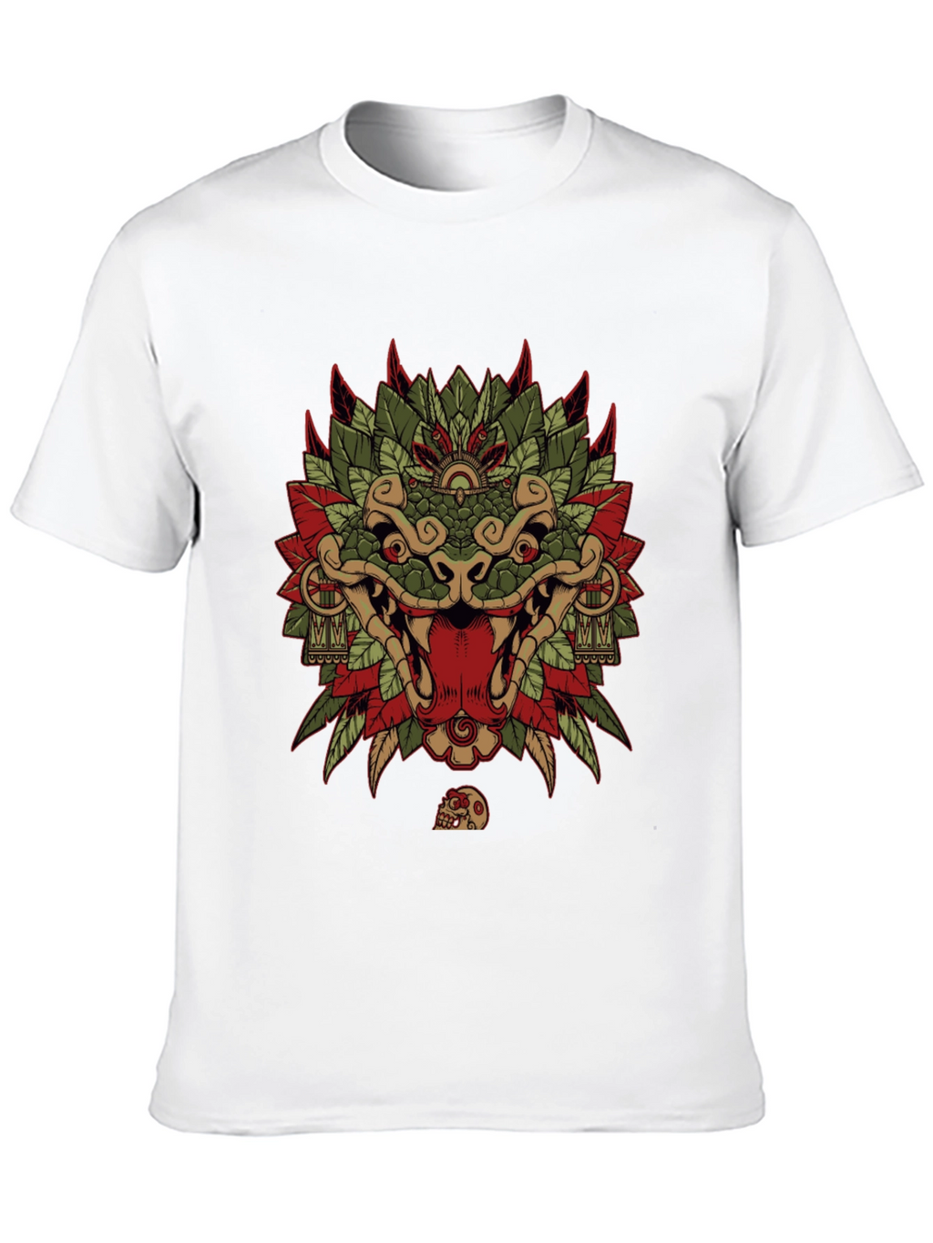 Aztec Serpent God Graphic Tee - Black